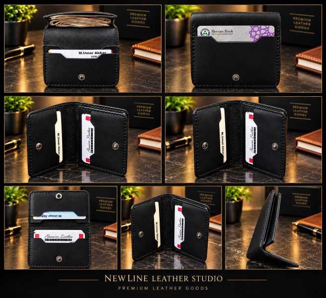 CG Matte Leather Card Holder - Image 8