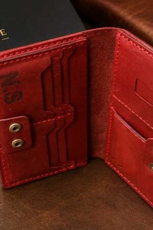 Wax Leather long Wallet