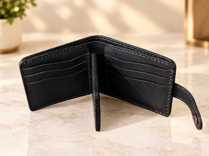 Premium CG Mat Leather Bi-Fold Wallet
